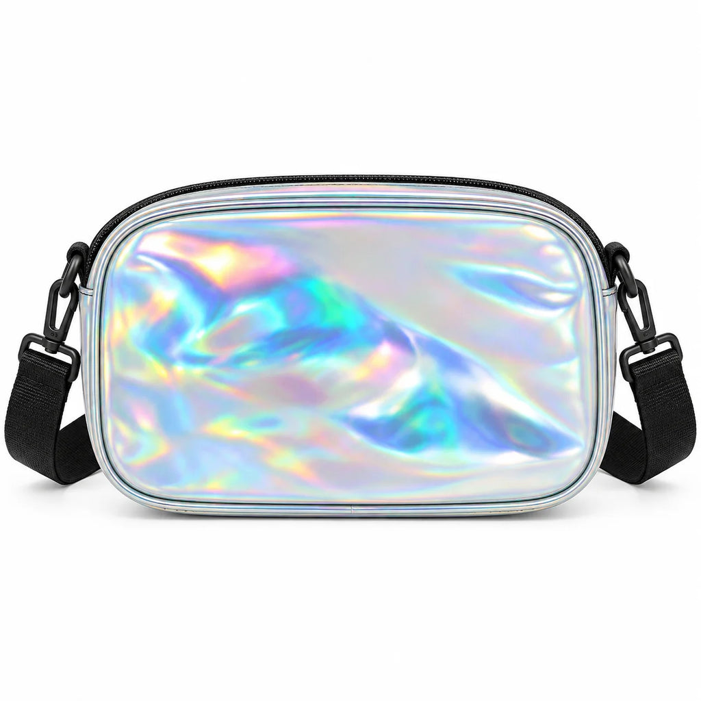 Shiny Silver Holographic Shoulder Bag