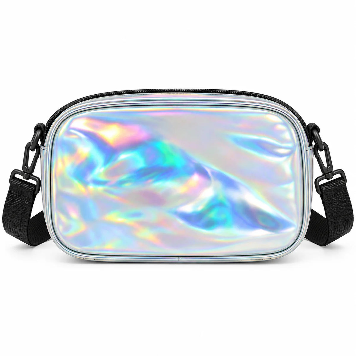 Shiny Silver Holographic Shoulder Bag