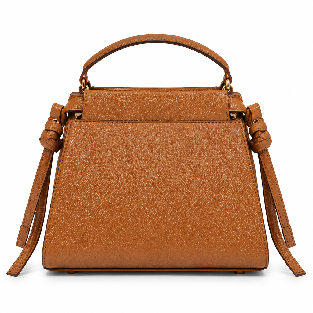 حقيبة نسائية بنية لامعة