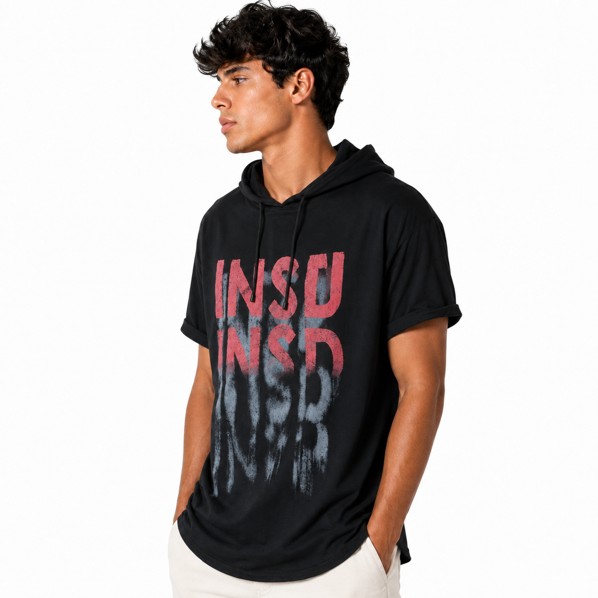 Black graffiti hoodie