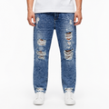 Modern Blue Ripped Jeans