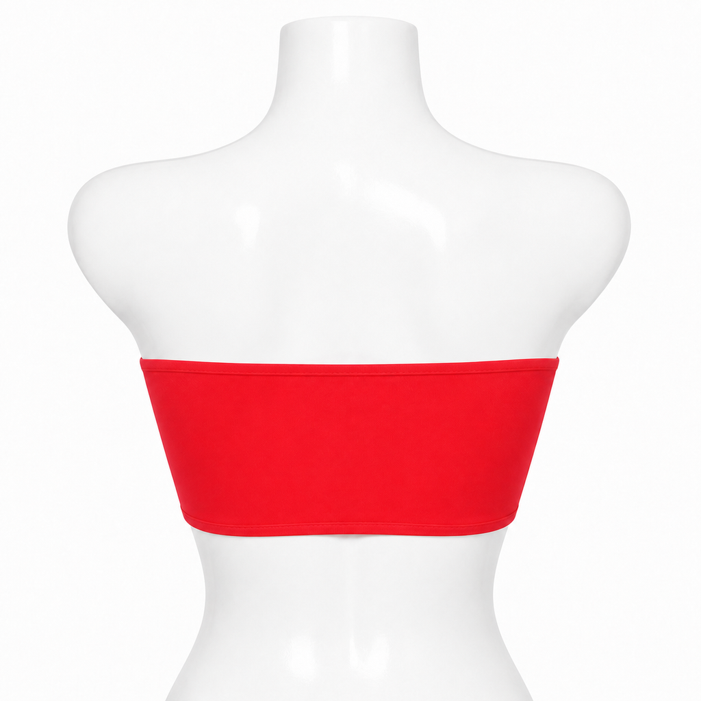 Bold red bikini top