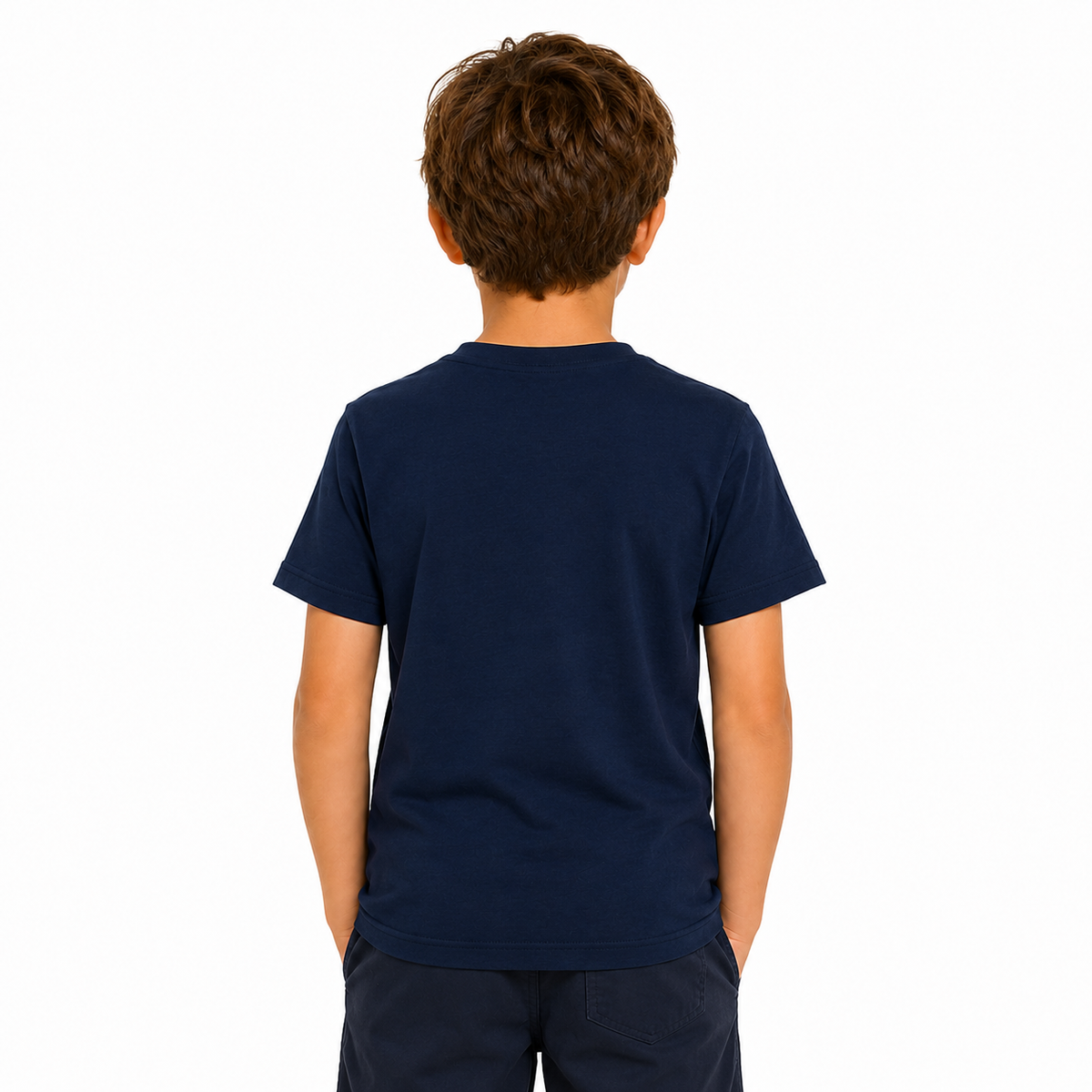 Kids' printed navy T-shirt