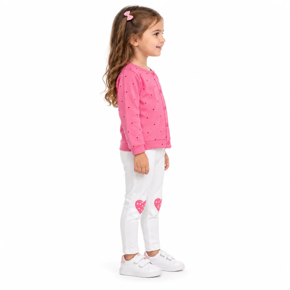 Girls' Pink Set with Hearts