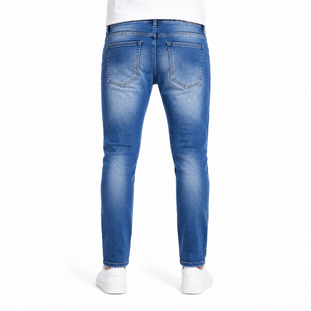 Blue Skinny Ripped Jeans