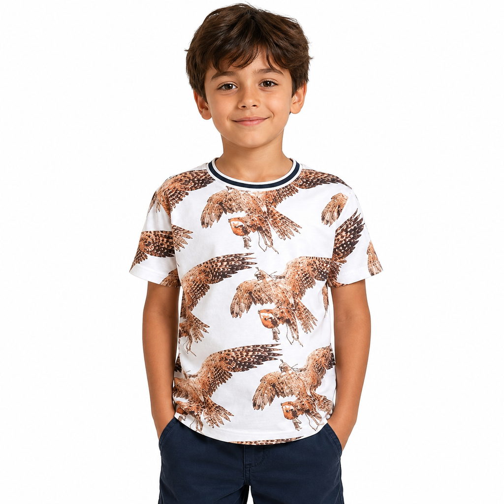 White printed kids' T-shirt