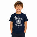 Kids' printed navy T-shirt
