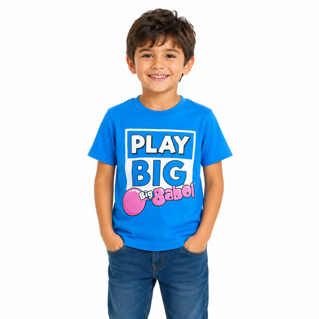 Kids' printed blue t-shirt