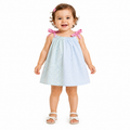 Sky blue dress with a bow