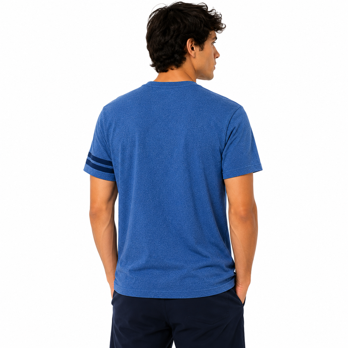 Blue striped t-shirt