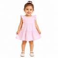 Pink ruffled dress