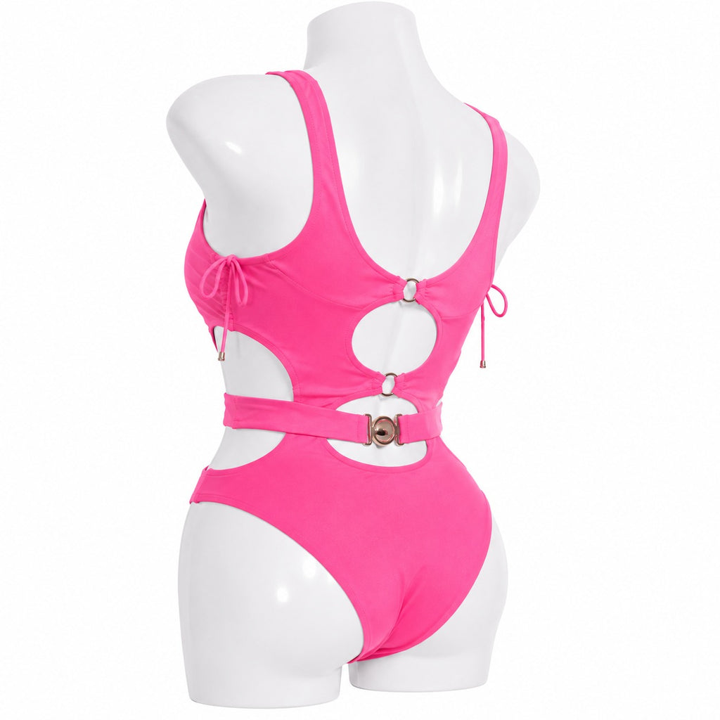 Bold pink swimsuit