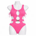 Bold pink swimsuit