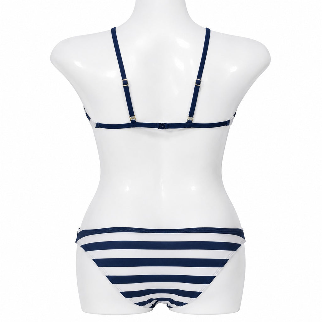 Stylish navy striped bikini