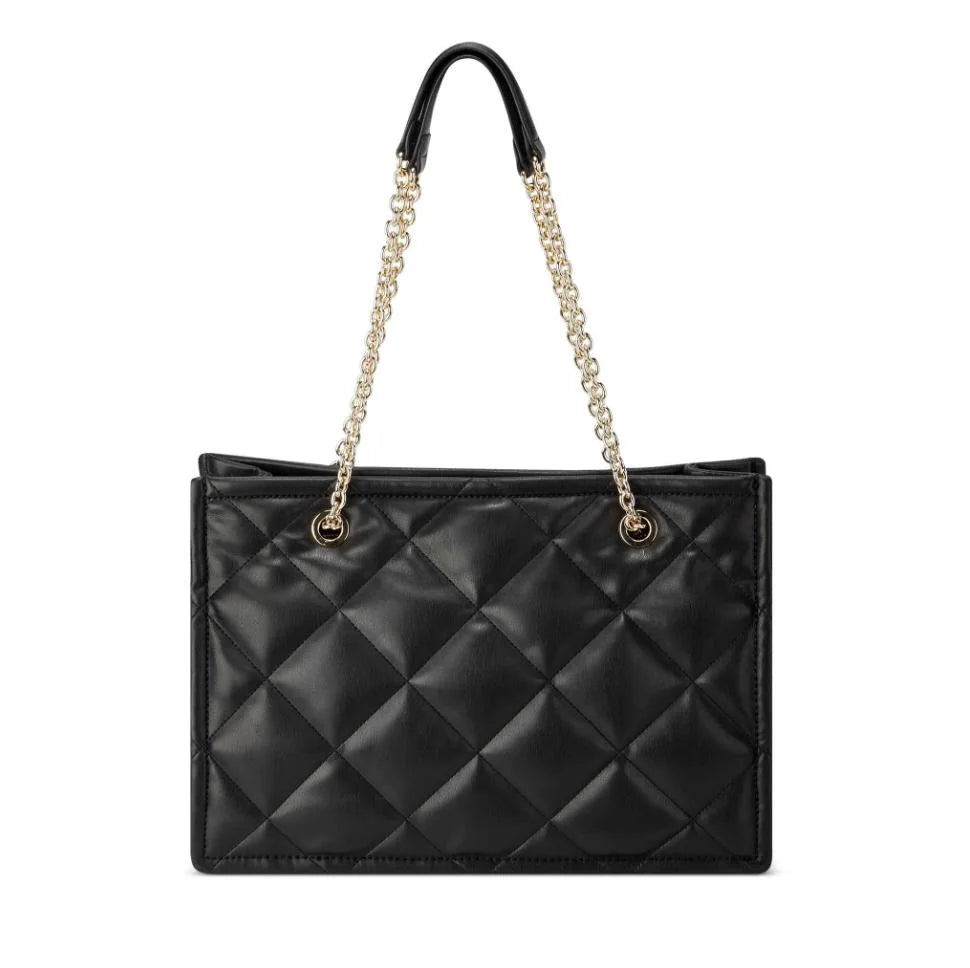 Black Geometric Shoulder Bag