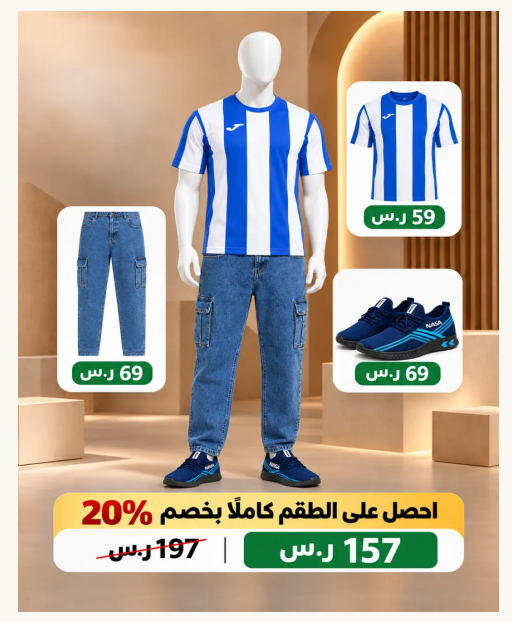 طقم كاجوال رياضي رجالي