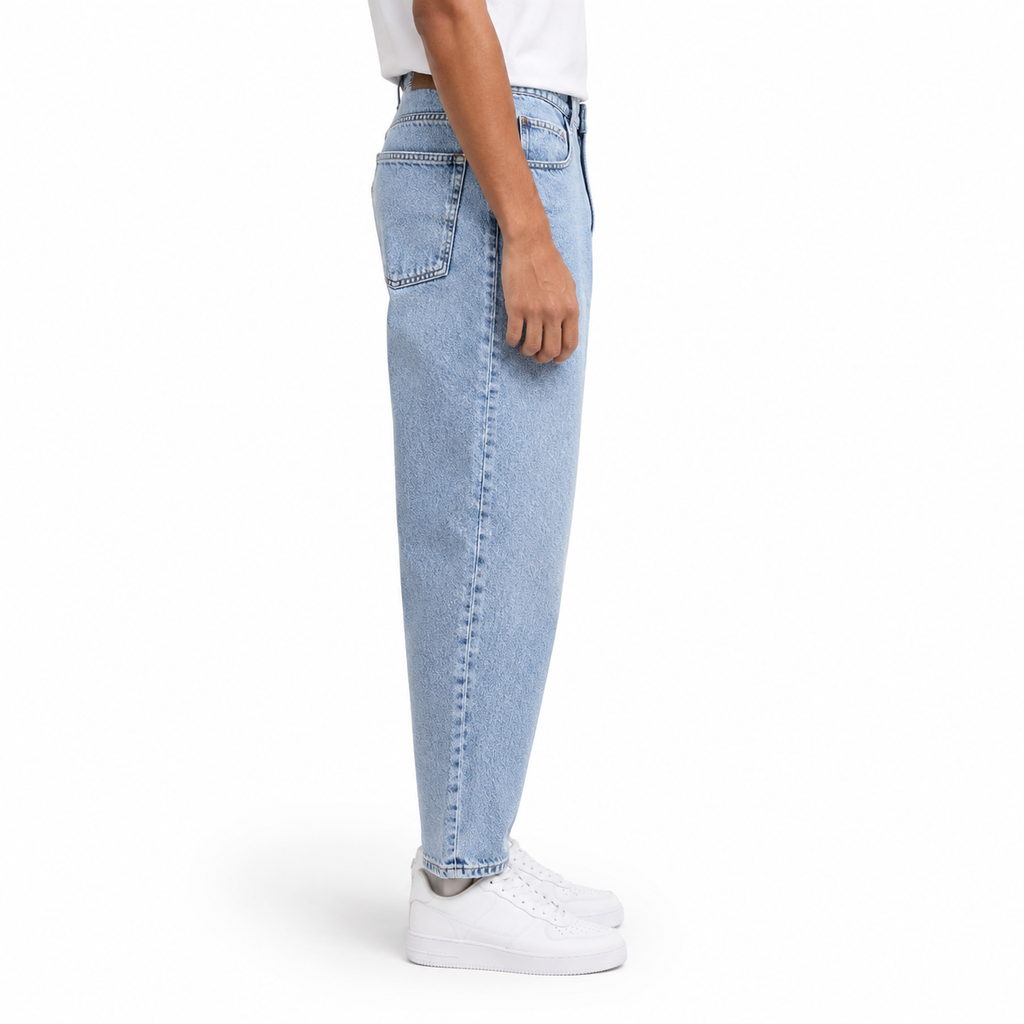 Light Wash Wide Barrel Jeans