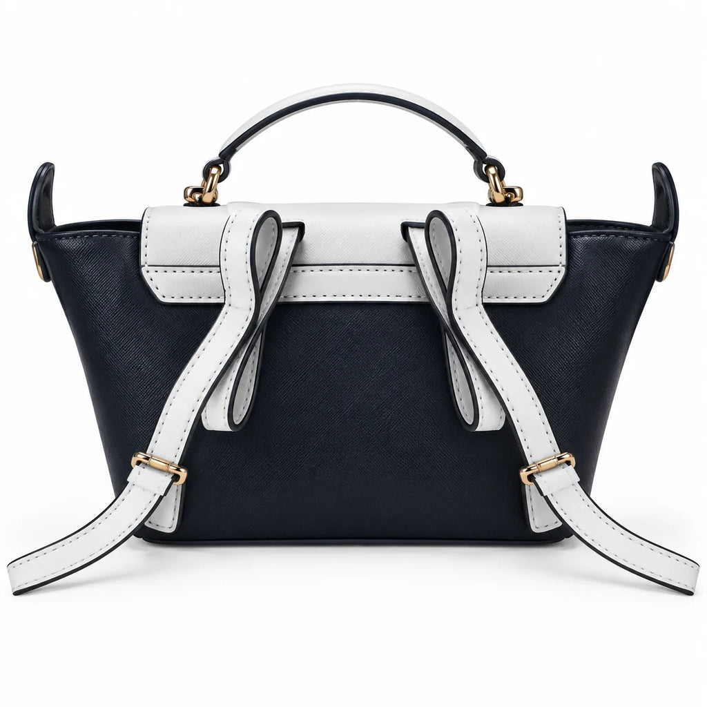 Elegant Tricolor Structured Handbag
