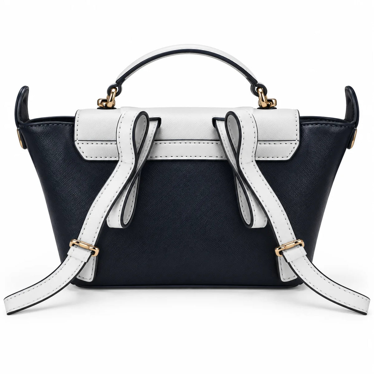 Elegant Tricolor Structured Handbag
