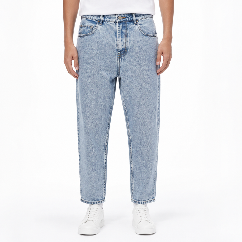 Light Wash Wide Barrel Jeans