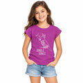 Girls' Purple Printed T-Shirt