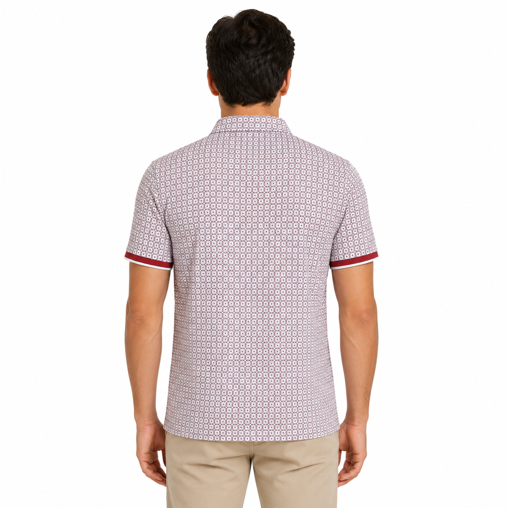 Men's checked polo shirt