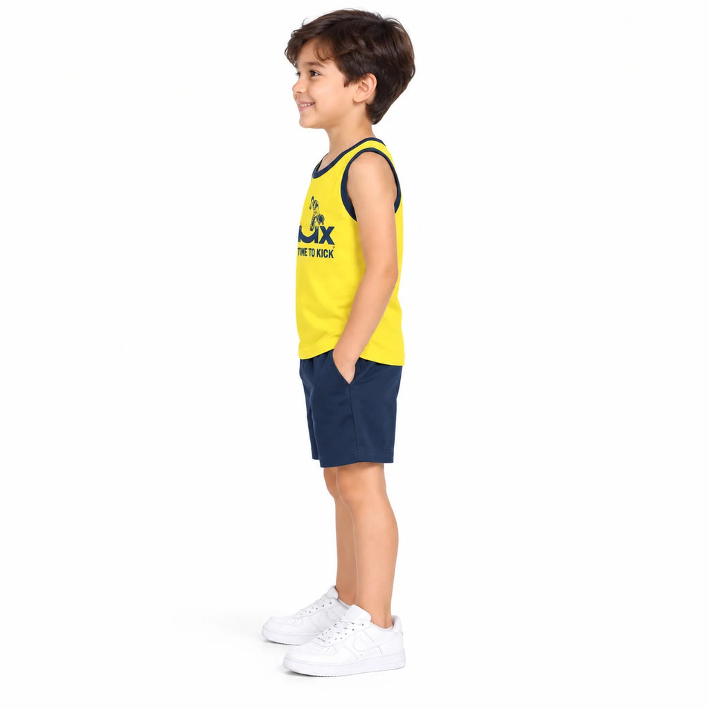 طقم أولادي أصفر كحلي
