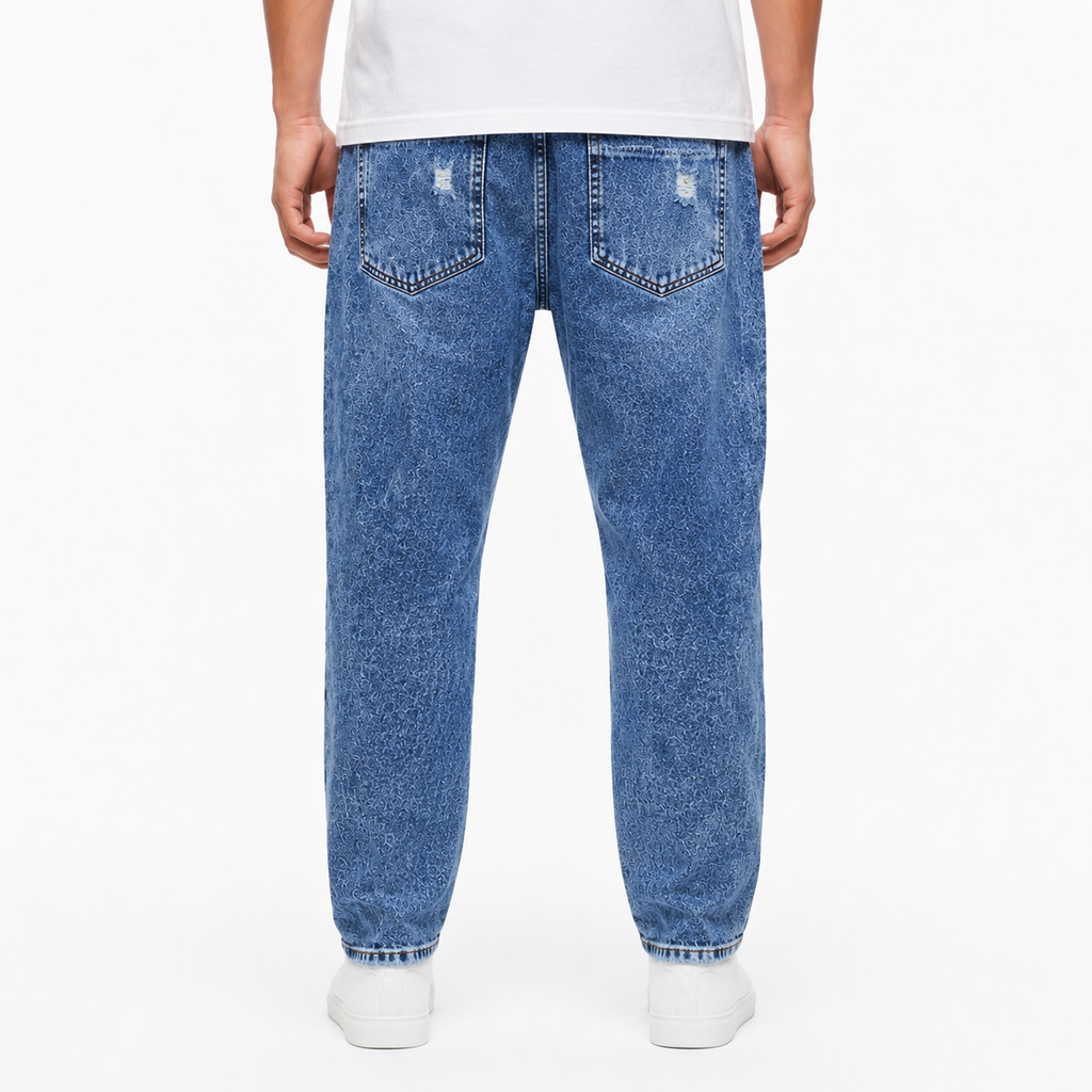 Modern Blue Ripped Jeans