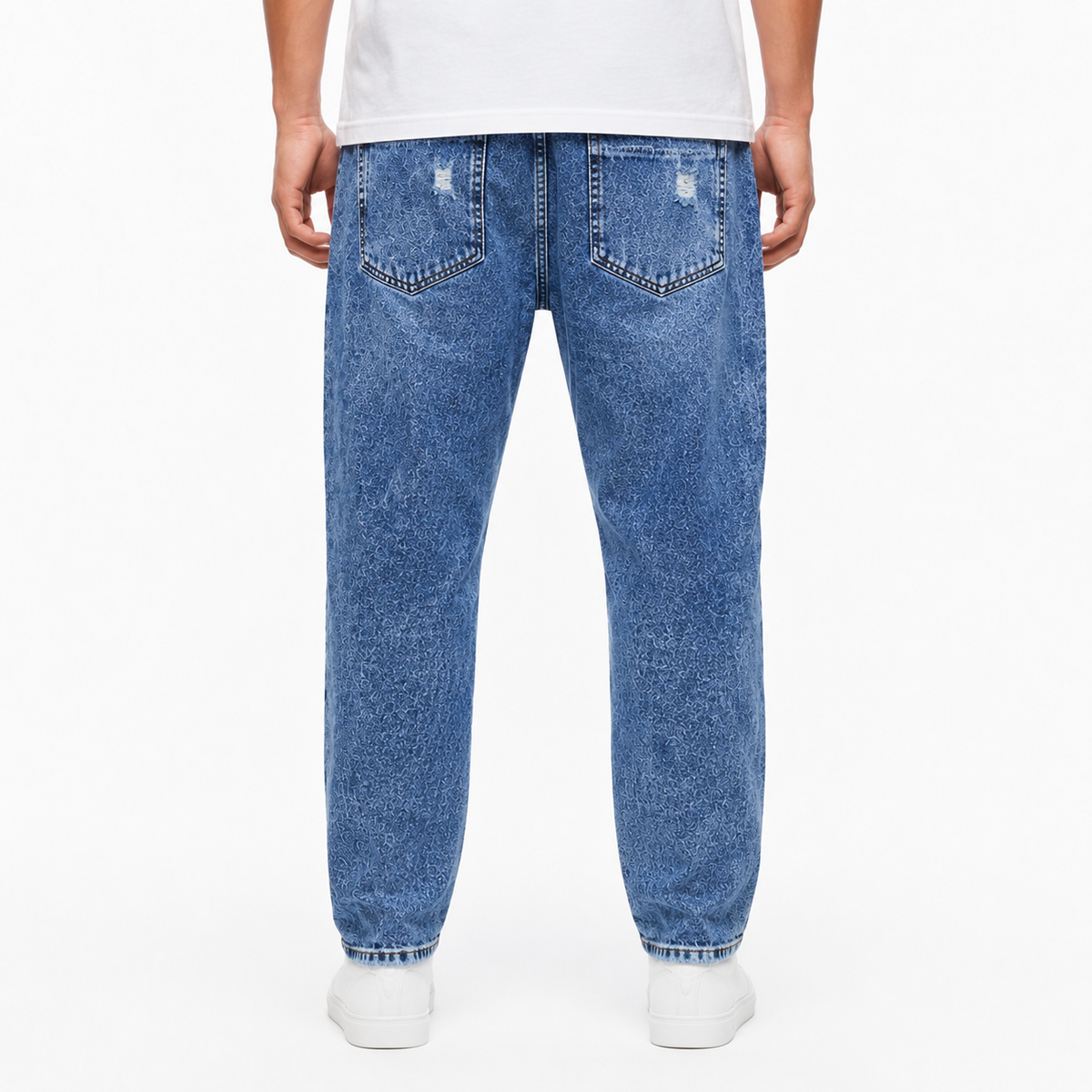 Modern Blue Ripped Jeans