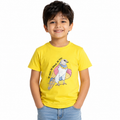 Kids' yellow printed T-shirt