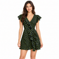 GUESS Women's Polka Dot Ruffle Dress