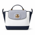 Elegant Tricolor Structured Handbag