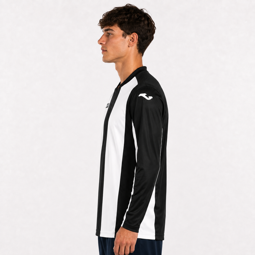Joma Striped T-Shirt Black and White