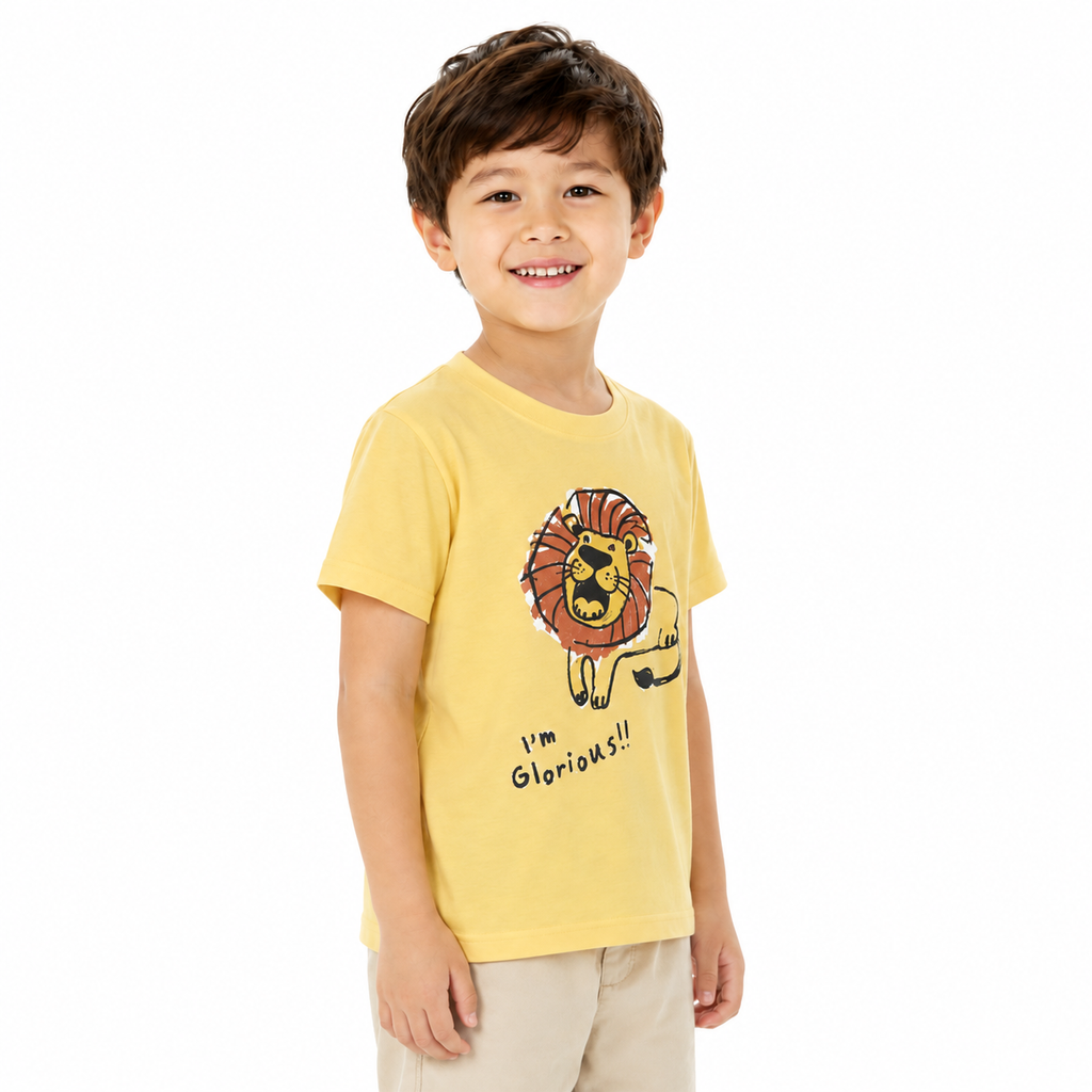 Kids' T-shirt, cartoon lion