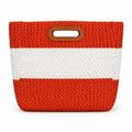 Red White Woven Bag