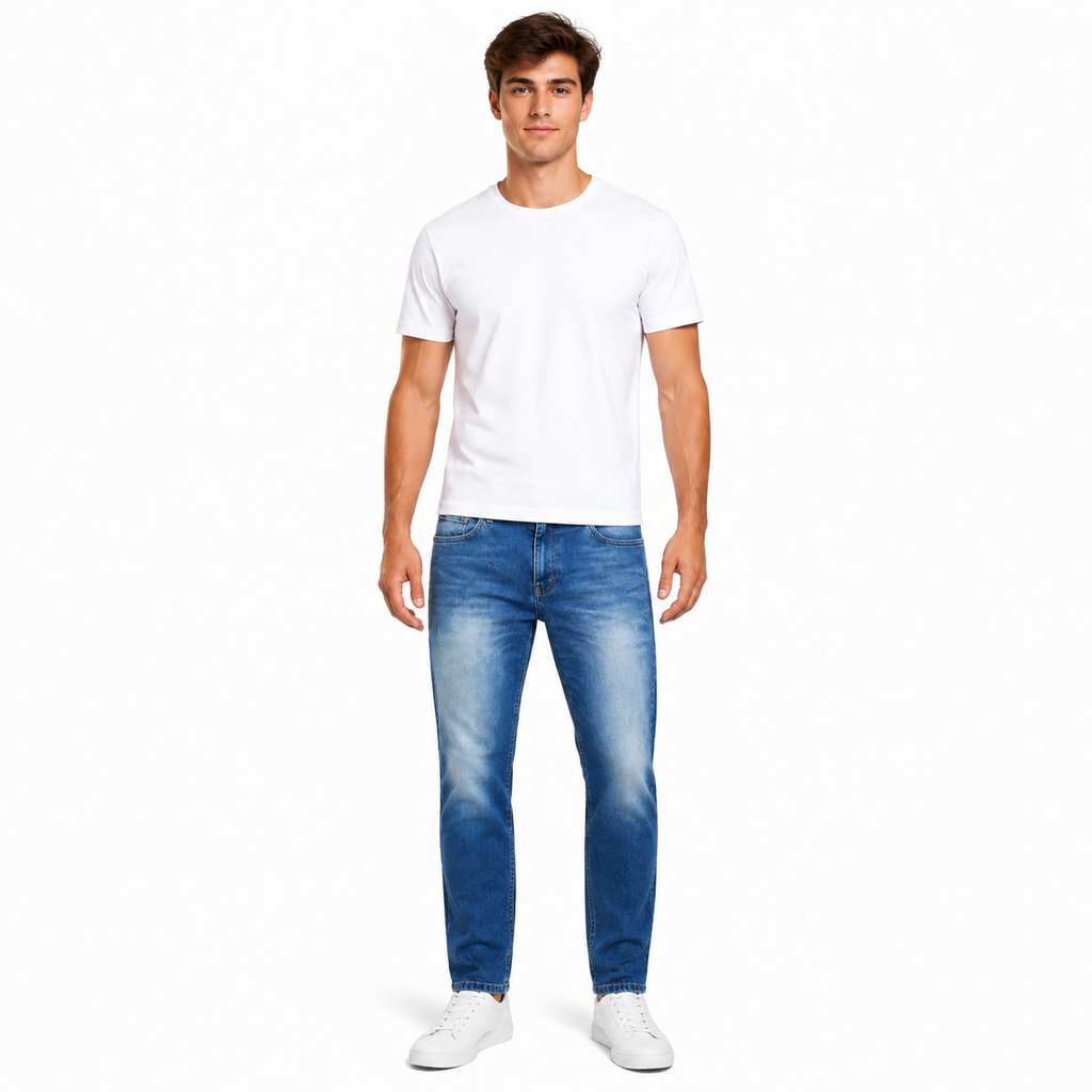 Classic Washed Blue Jeans