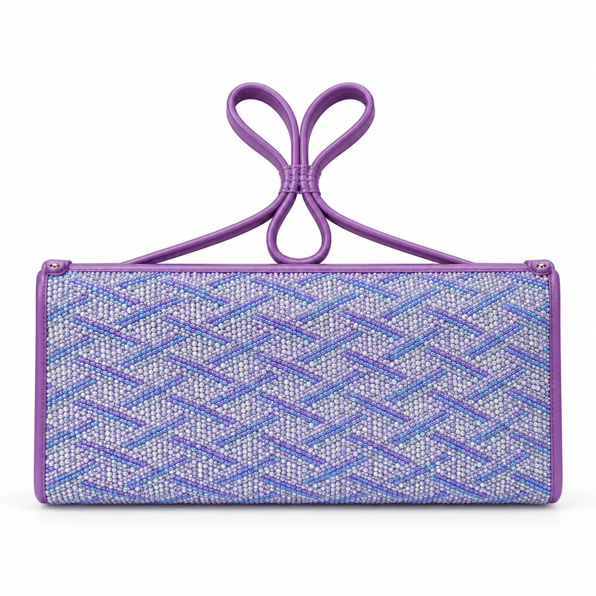 Glittering Studded Purple Handbag