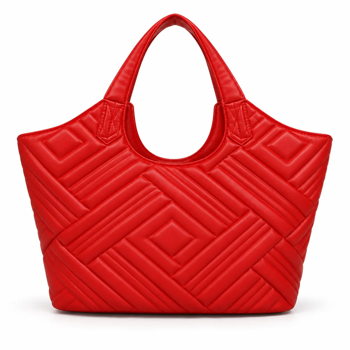 Red Quilted Shoulder Bag