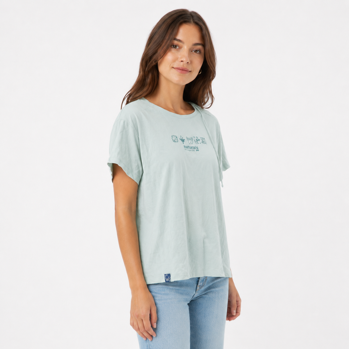 Women's White Logo Print T-Shirt