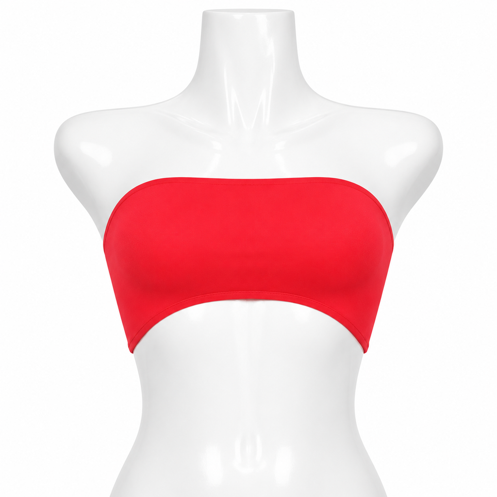 Bold red bikini top