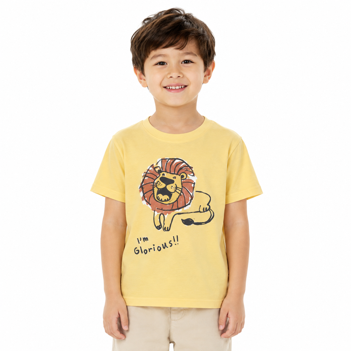 Kids' T-shirt, cartoon lion