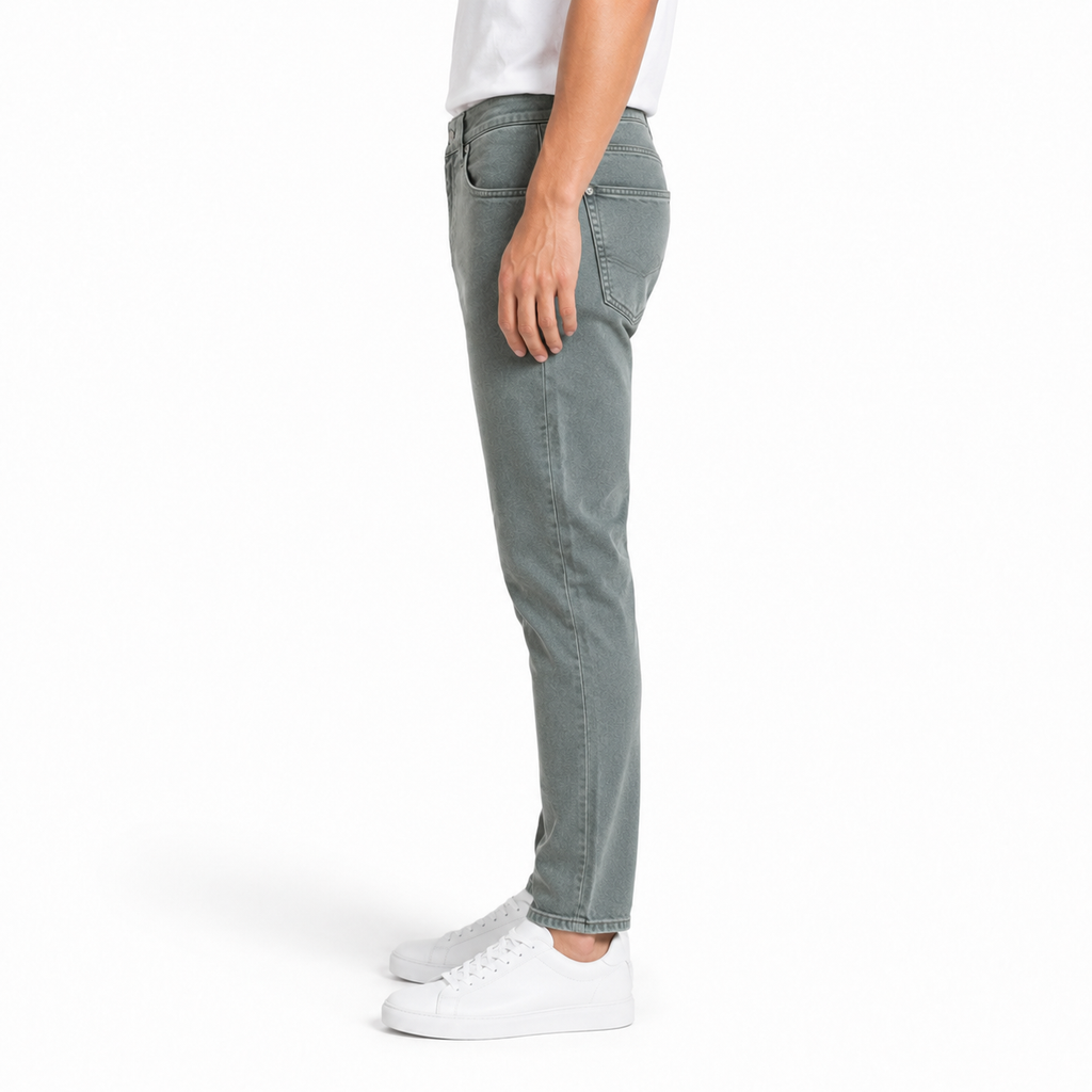 Sage Green Slim-Fit Jeans