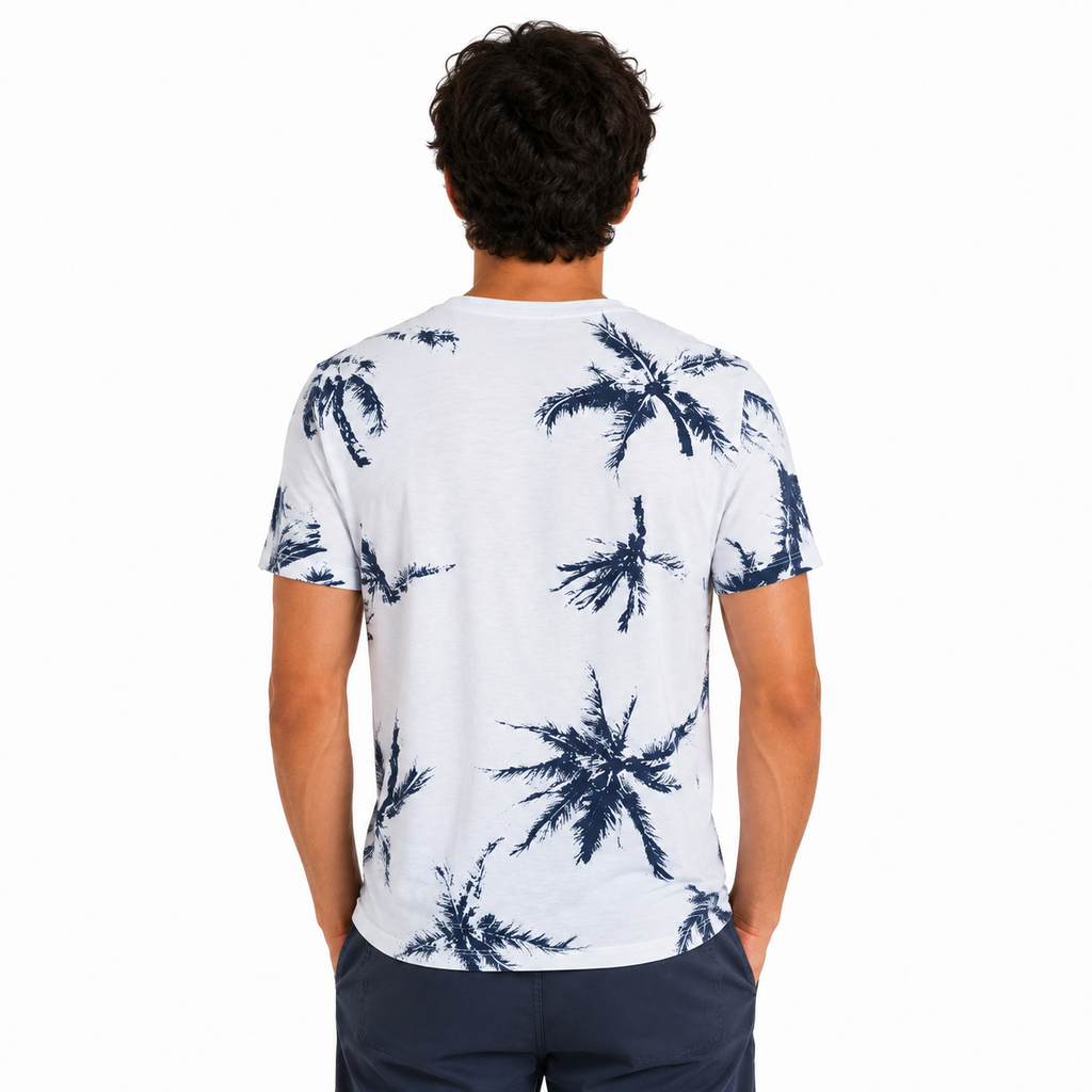 Men's White Tropical Palm T-Shirt