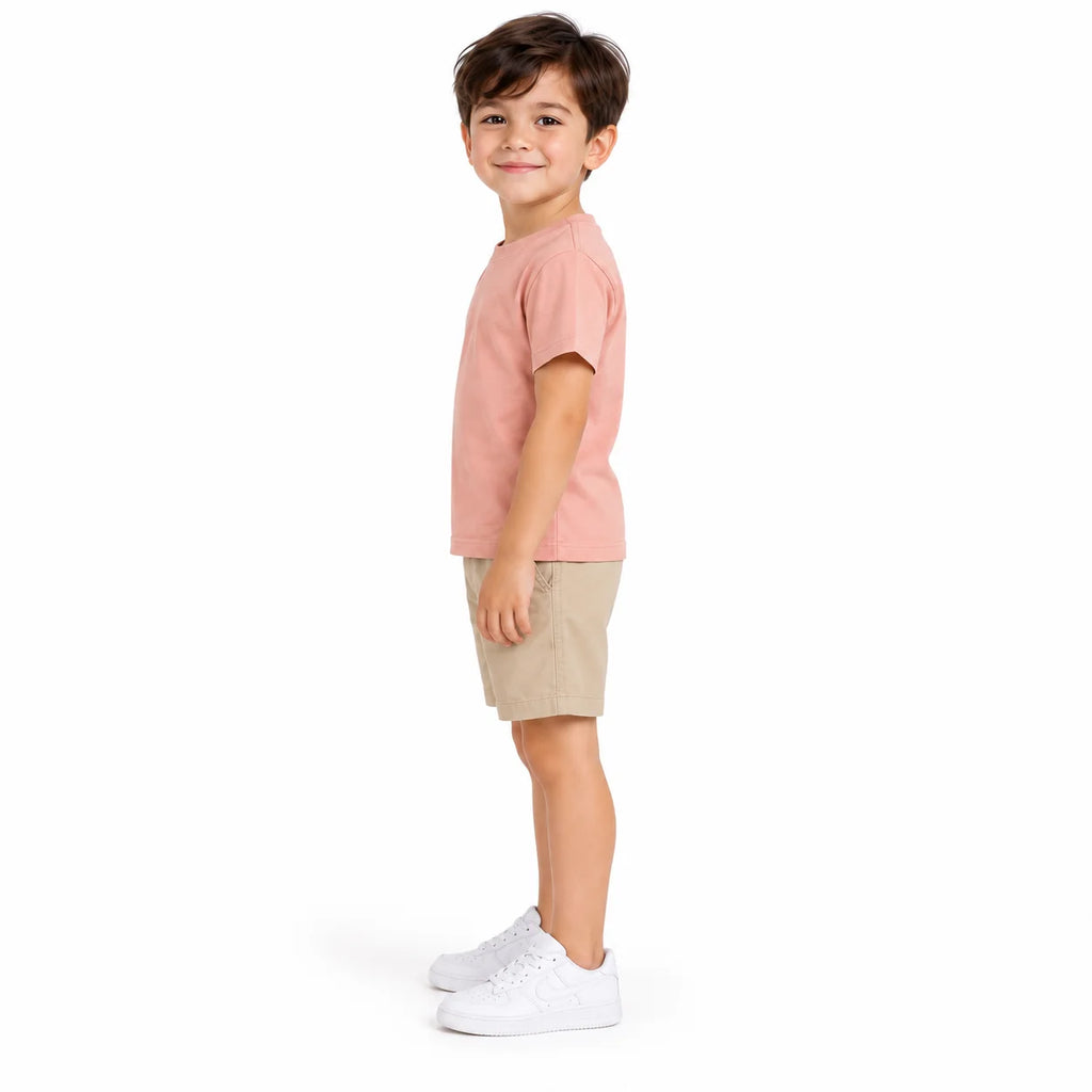 Kids' Soft Plain Pink T-Shirt