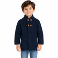 Kids' Navy Knit Hooded Jacket