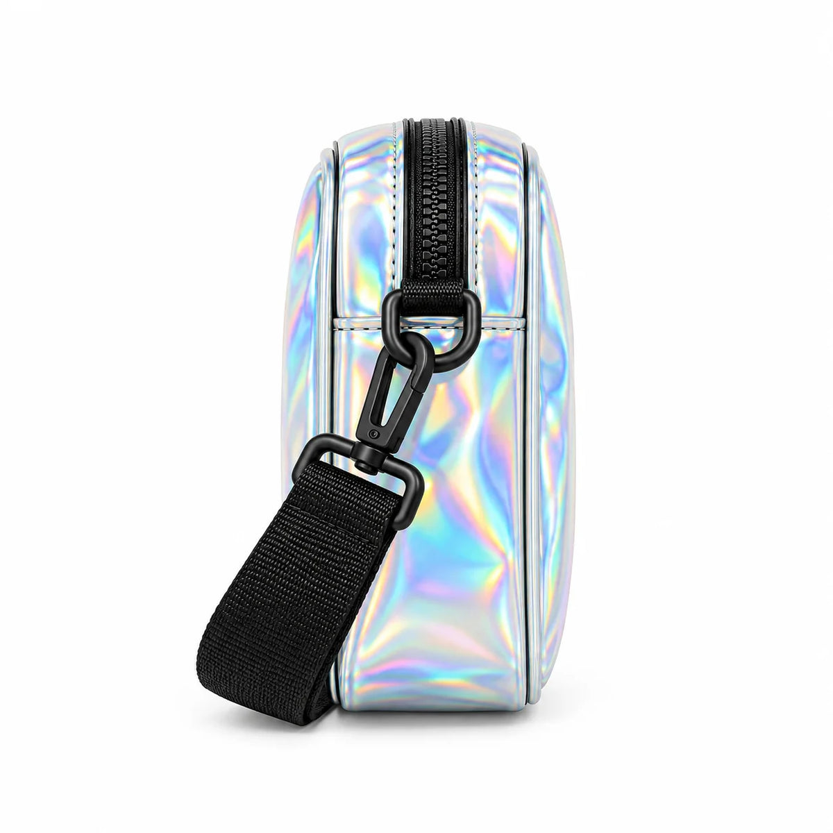 Shiny Silver Holographic Shoulder Bag