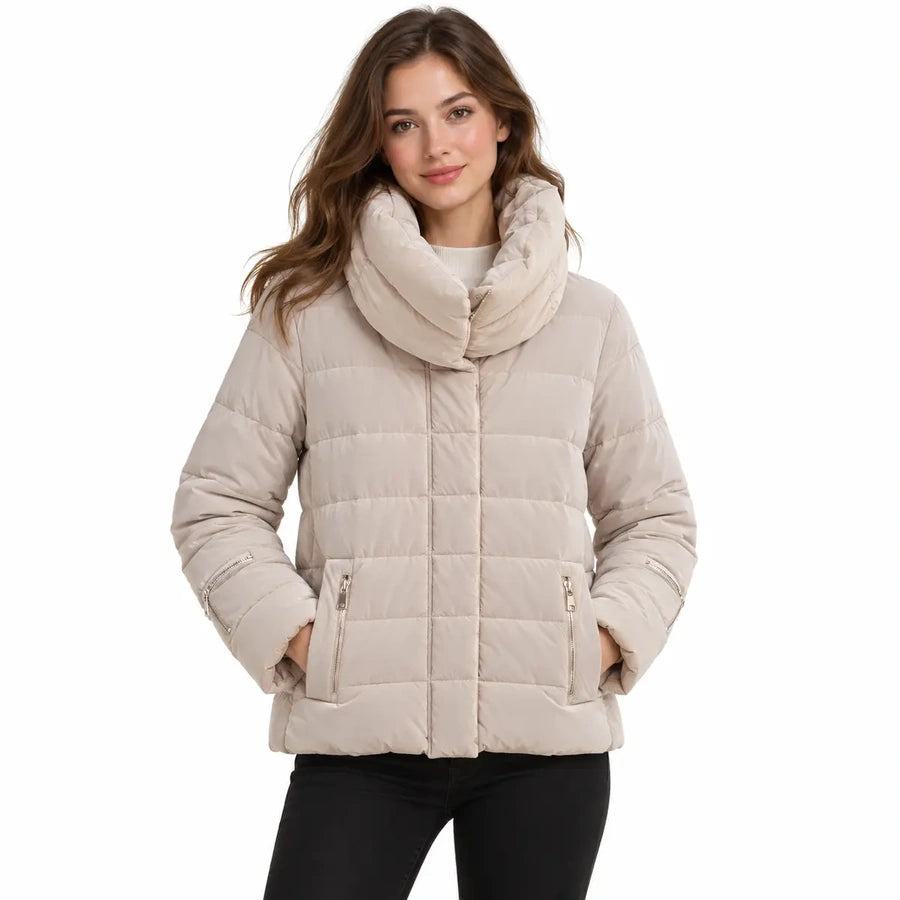 جاكيت نسائي بيج مبطن (URBAN KISS)