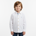 قميص أبيض رسمي للأطفال من الأمام