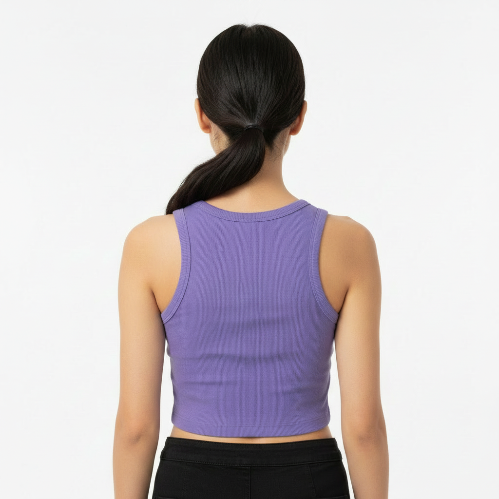 Printed purple tank top