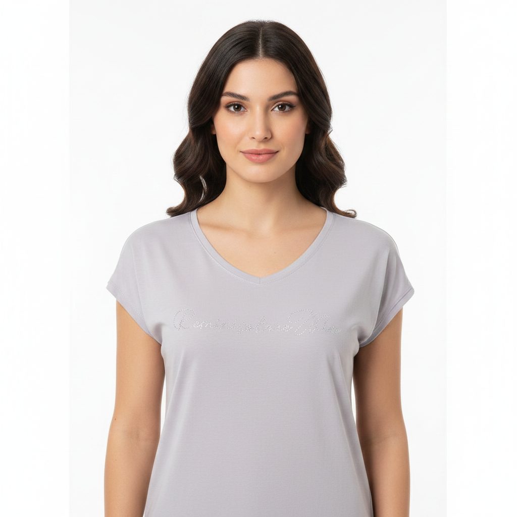 Shiny gray t-shirt